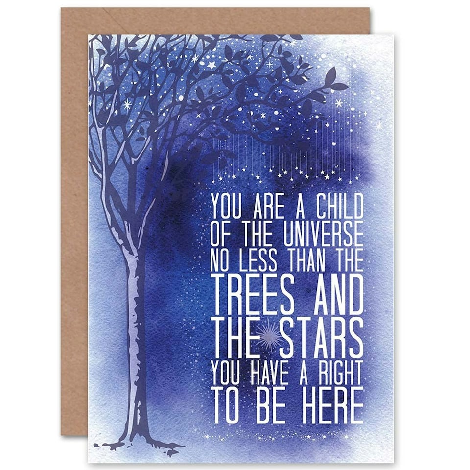image 1 of Desiderata Quote Stars Child Of The Universe Inspiration Card