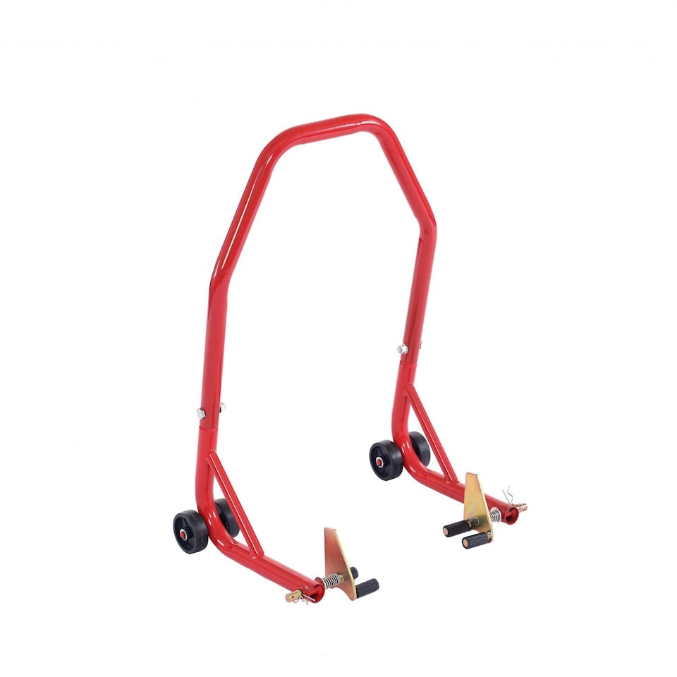 image 1 of Heavy Duty Rear Motor Bike Workshop Pit Motorcycle Paddock Stand | Red
