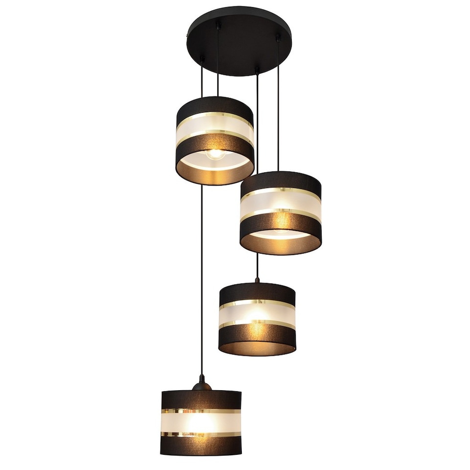 image 1 of Helen Cluster Pendant Ceiling Light Black, Gold 35cm