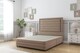 image 1 of Sloomy Ashford Mink Plush Divan Bed Base 4 Drawers With 54 Inch Floor Standing Headboard & 12 Inch Matching Footboard | Brown | Mink | Super King | 1