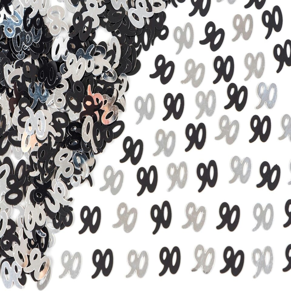 image 1 of 90th Confetti Black & Silver 14G 2PK