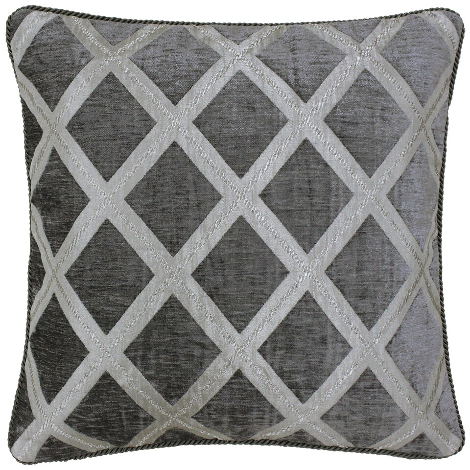 image 1 of Paoletti Chenille Cushion, Graphite, 45 x 45cm
