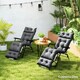 image 10 of Outsunny Garden Lounge Chair Cushions Set of 2, 220gsm Fabric 