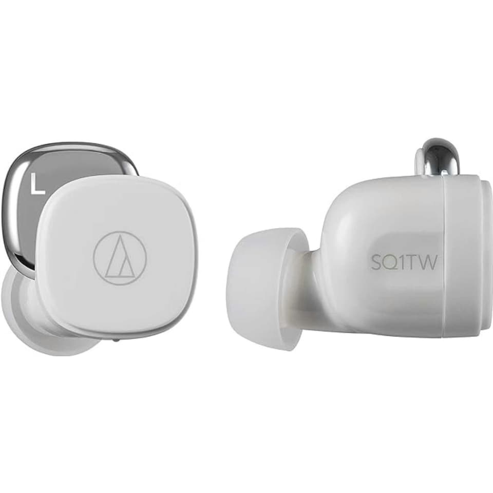 image 1 of Audio Technica Bluetooth Wireless Earbuds - White ATH-SQ1TWWH