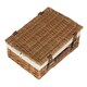 image 3 of 35cm Light Steamed Wicker Picnic Basket with Lining White | White | One Size