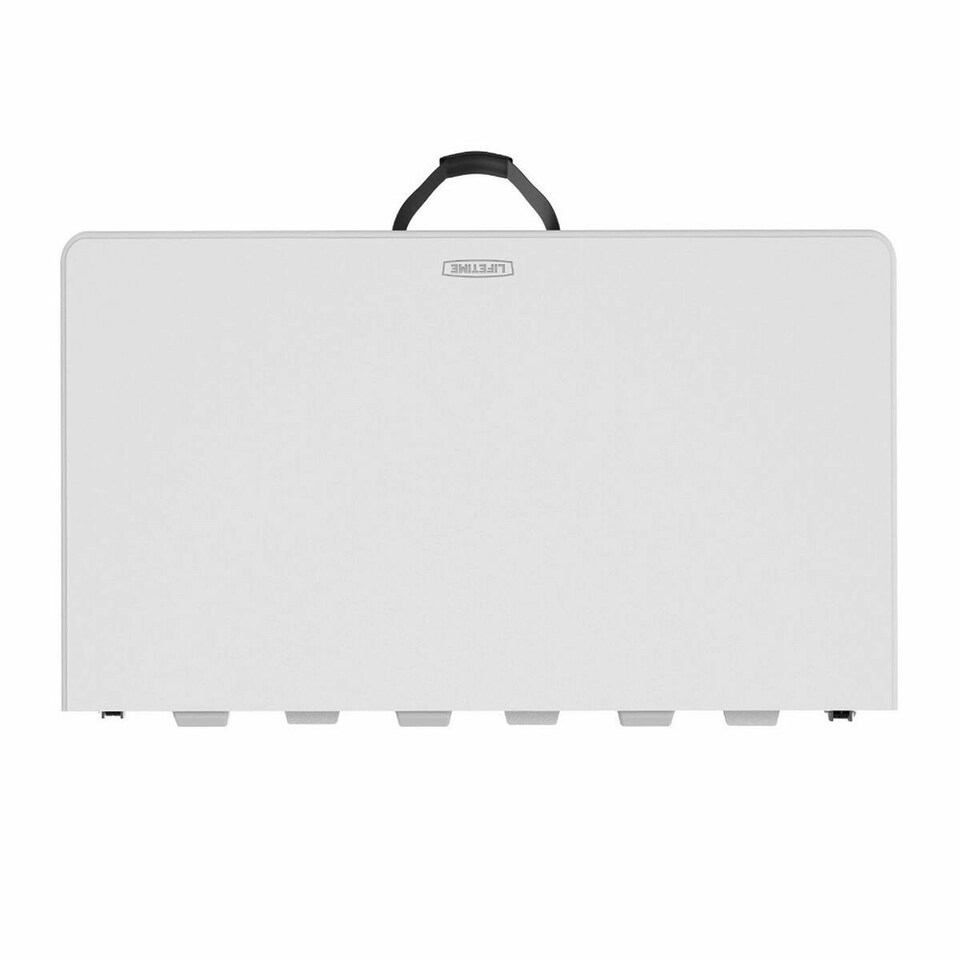 image 1 of Folding Table Lifetime White Squared Steel Plastic 94 x 94 x 74 cm