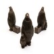 image 1 of Emperor Penguin Plant Pot Feet - Set of 3 - L9.3 x W6 x H11.2 cm Brown