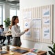 image 10 of Levede Felt Notice Board 12PCS Wall Tiles Pin Board Self Adhesive Beige 30x30cm