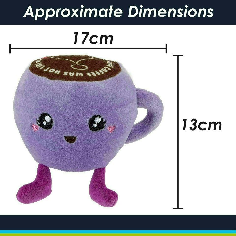 image 1 of Cappuccino Soft Toy Cute Plushie Huggable Cuddly Stuffed Toy 13cm Lilac