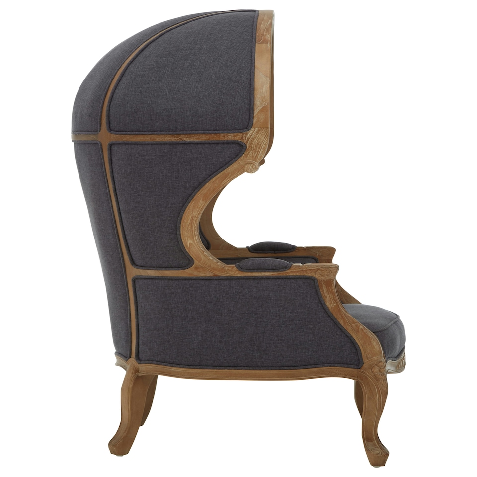 image 1 of Interiors by Premier Cabra Graphite Dome Chair Grey
