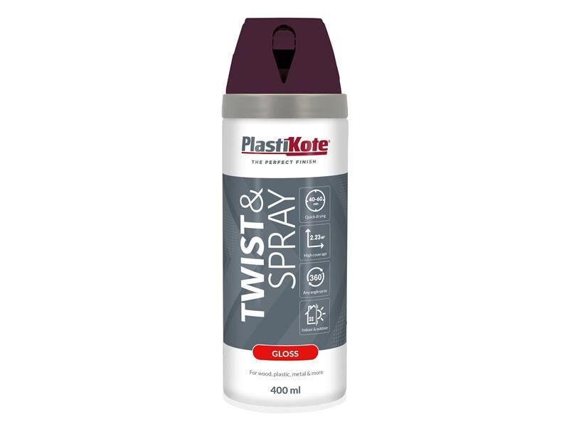 PlastiKote - Twist & Spray Gloss Purple Violet 400ml