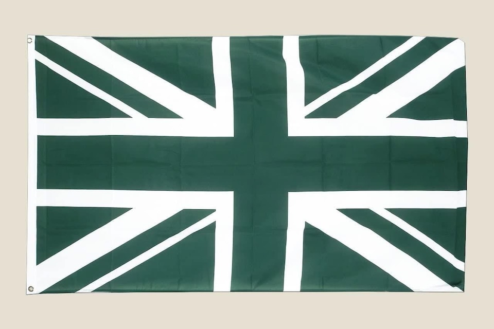 image 1 of Union Jack Flag Green 5x3ft With Eyelets | Multi
