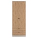 image 2 of Norway Tall 2 Drawer Double Wardrobe in Gold Craft Oak & Kashmir (Ready Assembled) | Brown | Gold Craft Oak & Kashmir