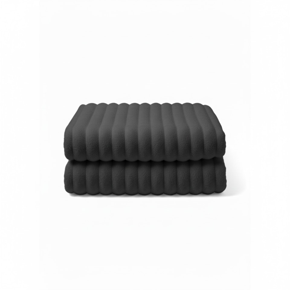 image 1 of Luxury Big Cord Blanket Thick Ribbed Throw Ultimate Comfort Warmth | Grey