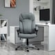 image 2 of Vinsetto Linen Executive Office Chair Height Adjustable Swivel Chair, Grey