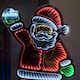 image 5 of 60cm Light up Waving Santa Christmas Infinity Decoration with Multi-Coloured LEDs