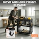 image 5 of HOMCOM Storage Trolley Wheel Cart with Lockable Wheels Black