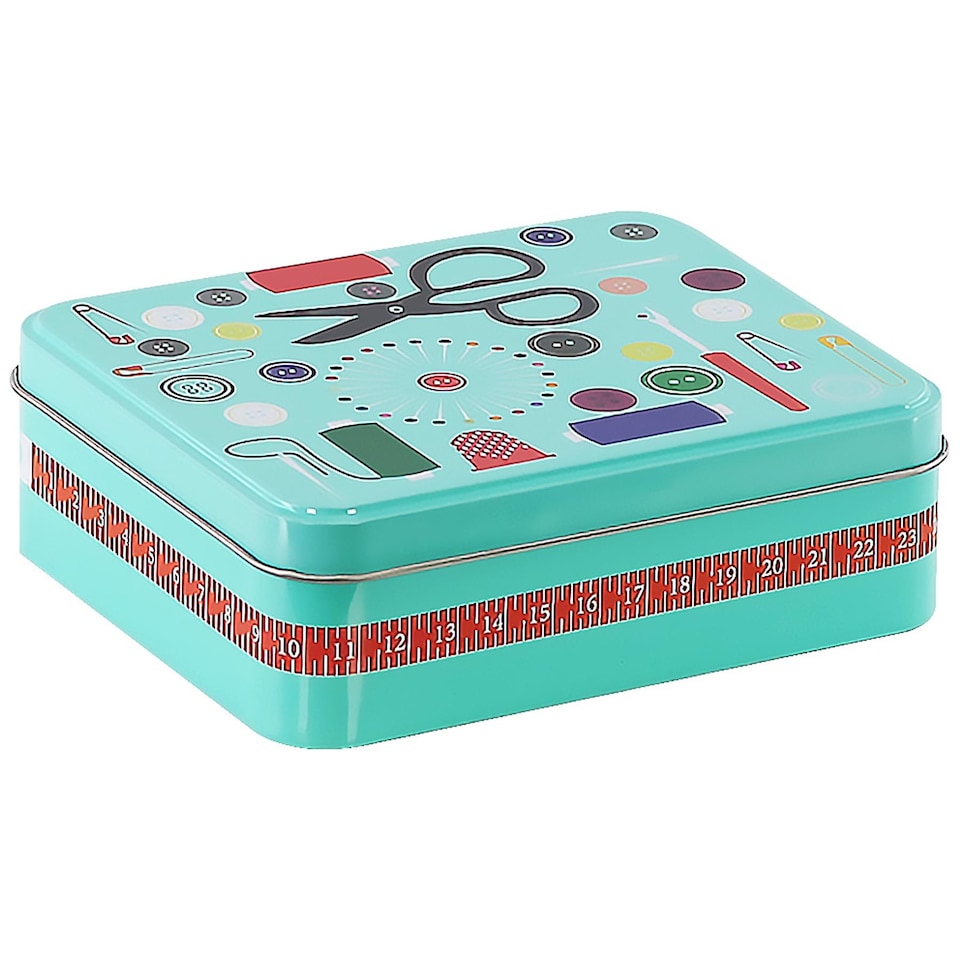 image 1 of GEEZY Sewing Kit Portable Travel Storage Box Green