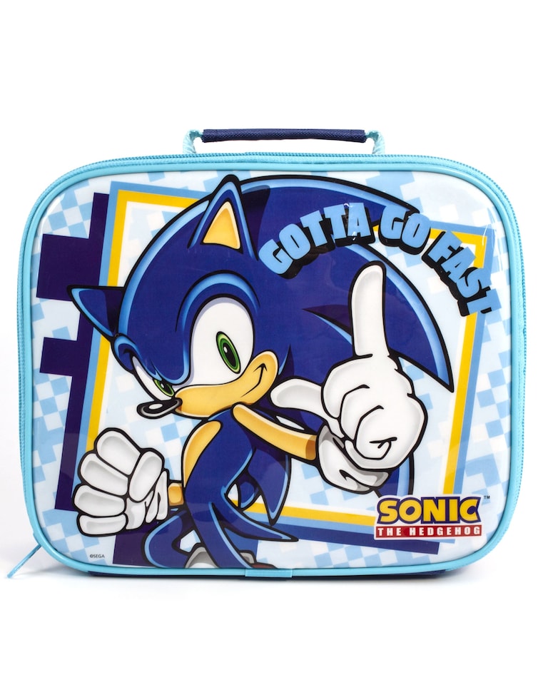 image 1 of Sonic The Hedgehog Lunch Box Set for Kids | Children School Food Bag BPA Free Water Bottle 580ML & Snack Pot | Knuckles Tails Amy Rose Characters