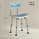 image 9 of HOMCOM Shower Stool for Elderly Disabled Adjustable Shower Stool Light Blue