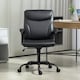 image 8 of HOMCOM Faux Leather Desk Chair with Tilt Function for Home Office | Black | One Size