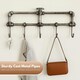 image 9 of Marco Paul Distressed Metal Wall Mounted Coat Hooks Silver | One Size