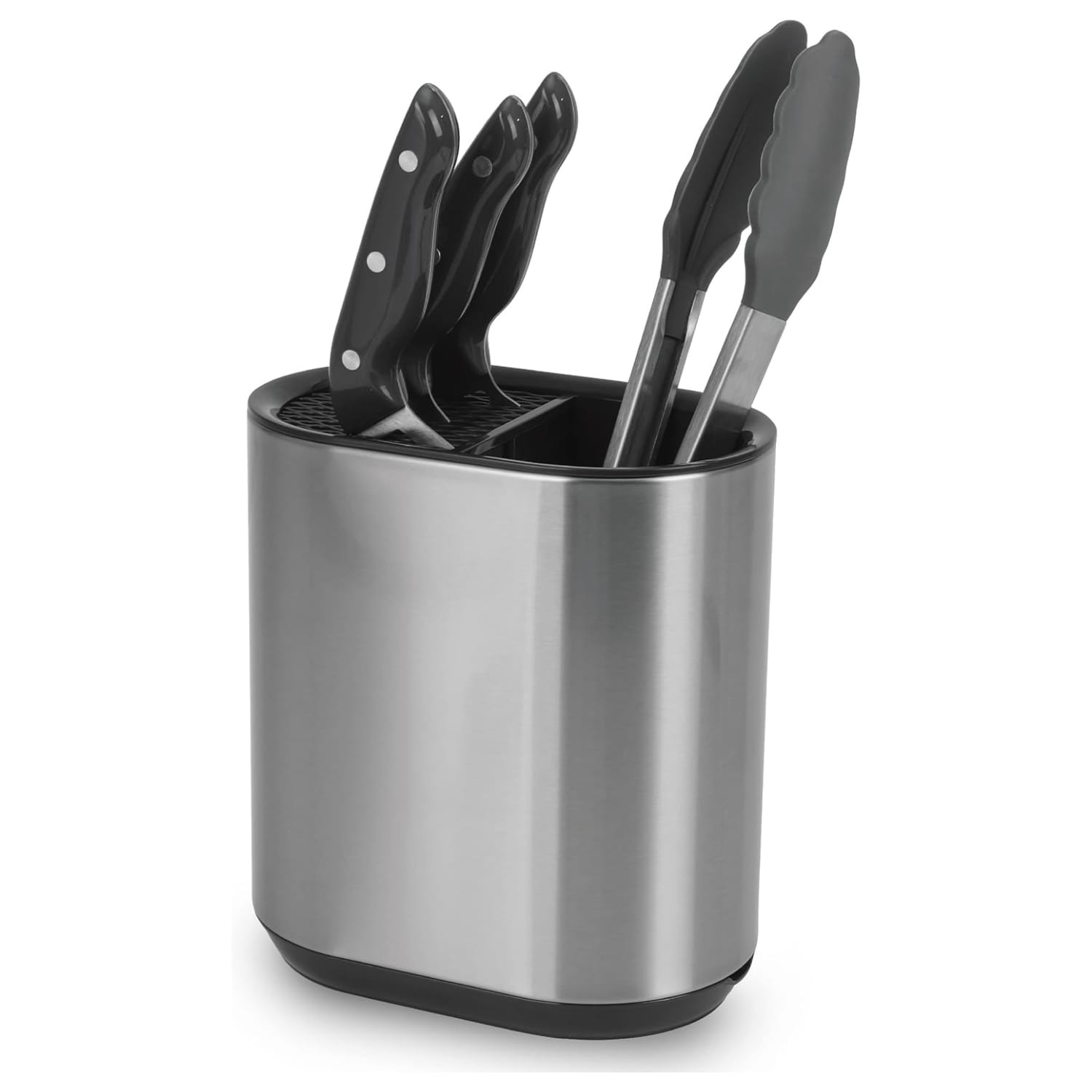 Kitchen Knife Block and Utensil Holder Storage Caddy Stainless Steel