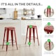 image 4 of Furniturebox 2x Colton 'Tolix' Style Black Metal Bar Stools