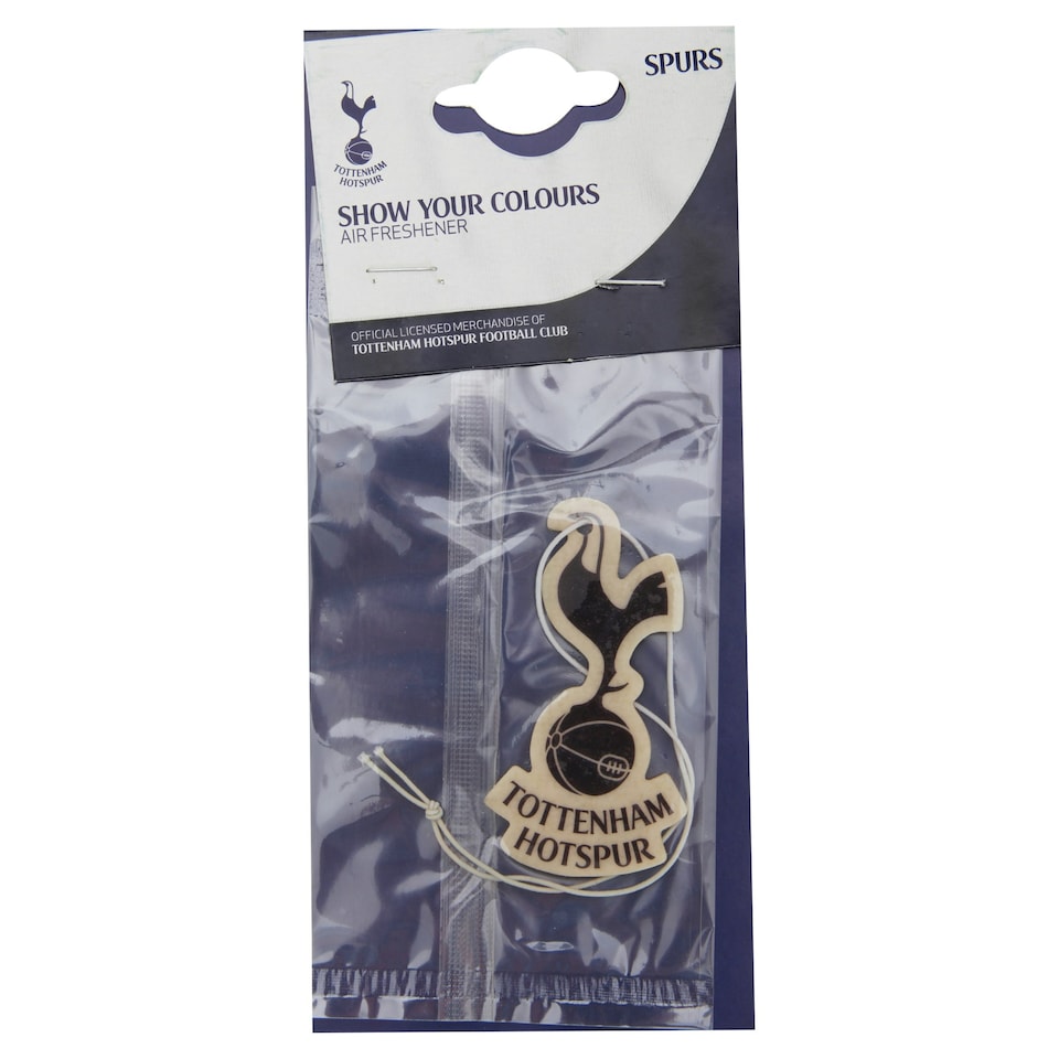 image 1 of Tottenham Hotspur FC Official Football Crest Car Air Freshener - White/Navy - One Size