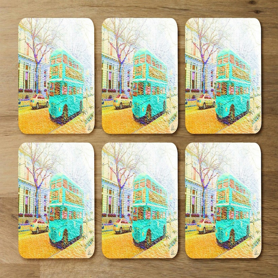 image 1 of london bus green front (Coaster)