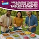 image 10 of 6pk White Tablecloths 121×121cm – Disposable Plastic Party Covers with Heavy Duty Spill Protection for Weddings, Buffets & Events