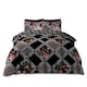 image 1 of VELVETIO Mitra Complete Duvet Cover Set with Fitted Sheet Soft Polycotton Bedding Sets Black | Double