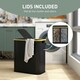 image 4 of HOMCOM 80L Collapsible Laundry Hamper, Washing Basket for Bathroom, Black