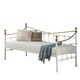 image 1 of Newnham Classic Victorian Style Living Room Bedroom Brass Metal Day Bed Frame (Single)