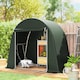 image 1 of Outsunny 8 x 4 ft Garden Storage Shed Tent, Waterproof Bike Tent with Roll-up Zipper Door and Galvanised Metal Frame, Outdoor Portable Shed Storage Shelter for Bike, Garden Tools | Green