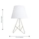 image 7 of First Choice Lighting Tripod Gold 42cm Table Lamp With White Fabric Shade Gold | White