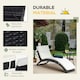 image 3 of Outsunny Garden Rattan Sun Lounger Foldable Patio Chaise Chair Black