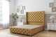image 1 of Sloomy Luthor Mustard Plush Divan Bed Base No Drawers With 54 Inch Wingback Headboard & 12 Inch Matching Footboard | Gold | Mustard | Single | 1