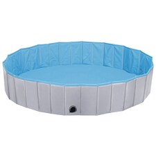Yaheeetch 180 cm Foldable Pet Pool for Garden Beach Yard Home Use-Grey XXXL | Grey | Grey | 1