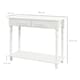 image 7 of HOMCOM Wooden Console Table with Storage Shelf Two Drawers for Entryway White 