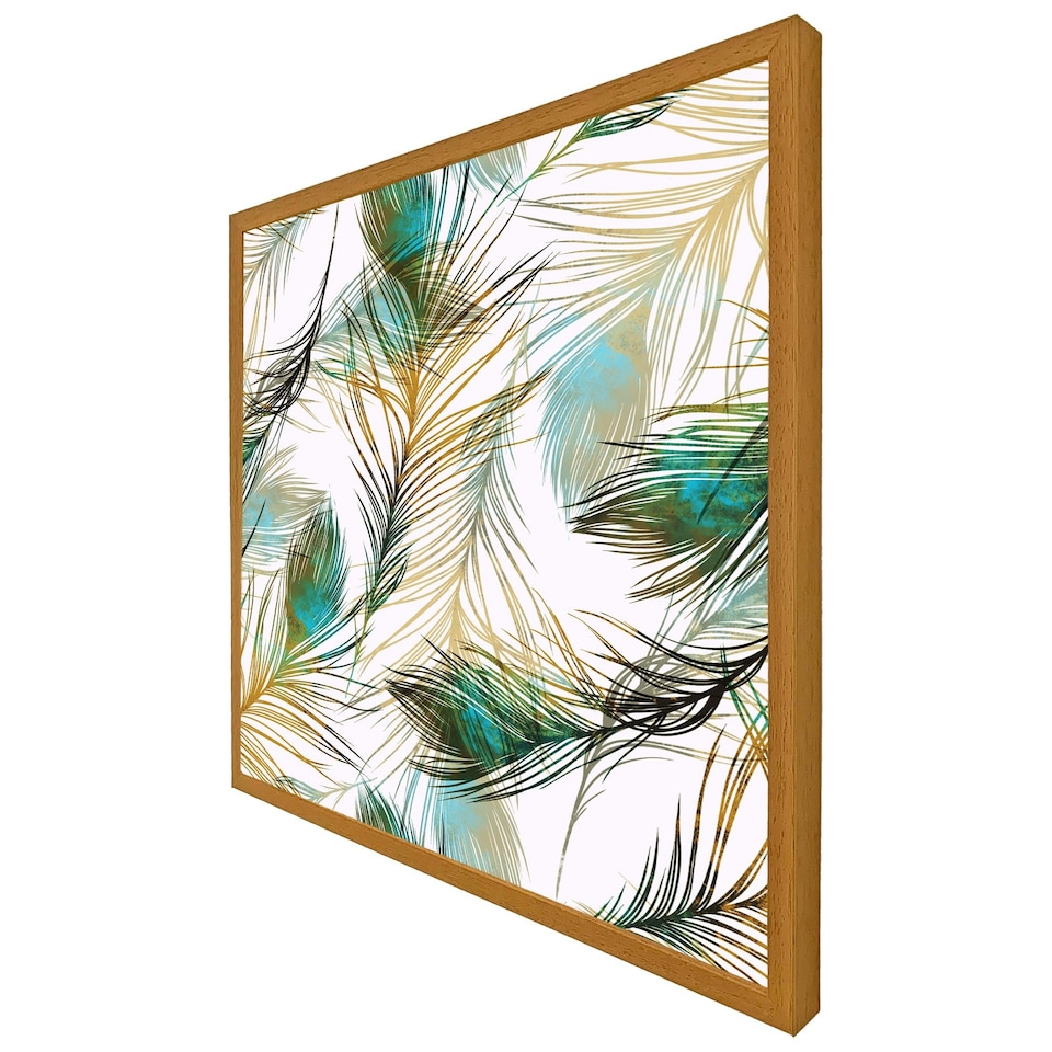 image 1 of Imprints peacock feathers (Picutre Frame) Brown | Oak | S