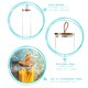 image 2 of Argon Tableware Glass Storage Jars - Leather Loop Lid - 2 Litre - Modern Round Scandi Organisation Container Glass Jar - Set of 6