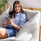 image 6 of Natalia Outdoor Woven Adults Bean Bag Armchair, Ready Filled Large Beanbag Grey | Grey | Grey | M | 1