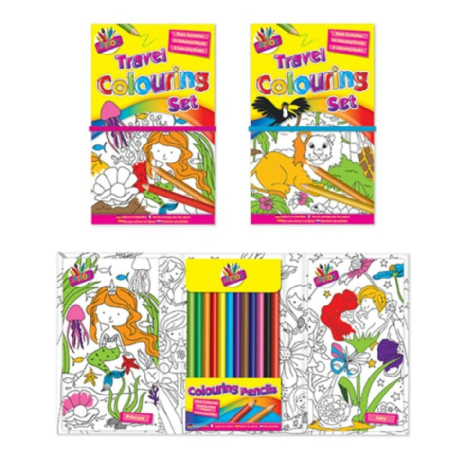 image 1 of Children's Travel Colouring Set