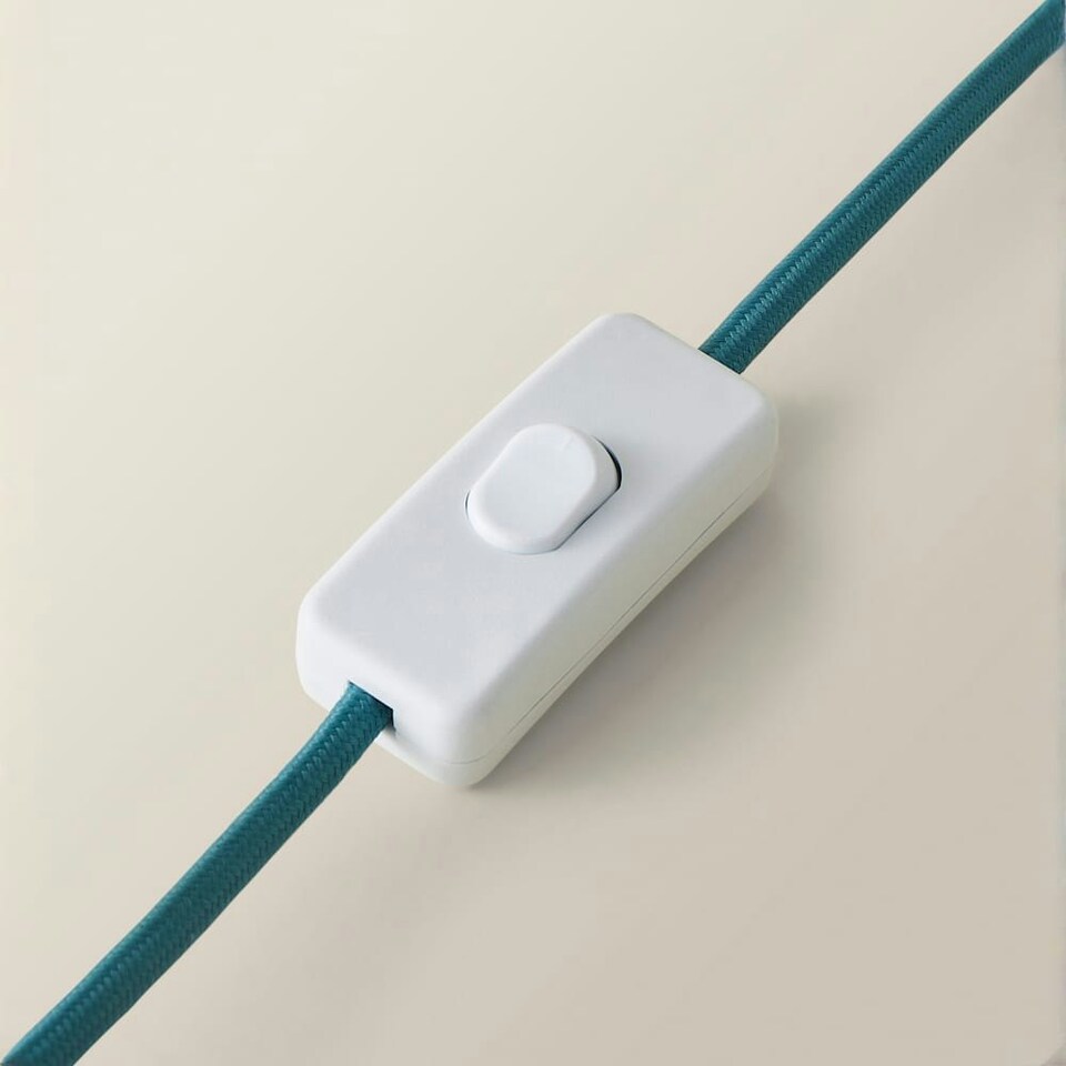 image 1 of ValueLights Evie Ceramic Cube Checkered Table Lamp with Sage Green Trim Linen Scallop Lamp Shade and LED Bulb