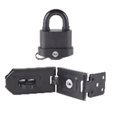 High Security Weatherproof Padlock 51mm & Hardened Steel Hasp 160mm
