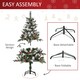image 5 of HOMCOM 4FT Artificial Snow Dipped Christmas Tree Xmas Holiday Pencil Tree Green