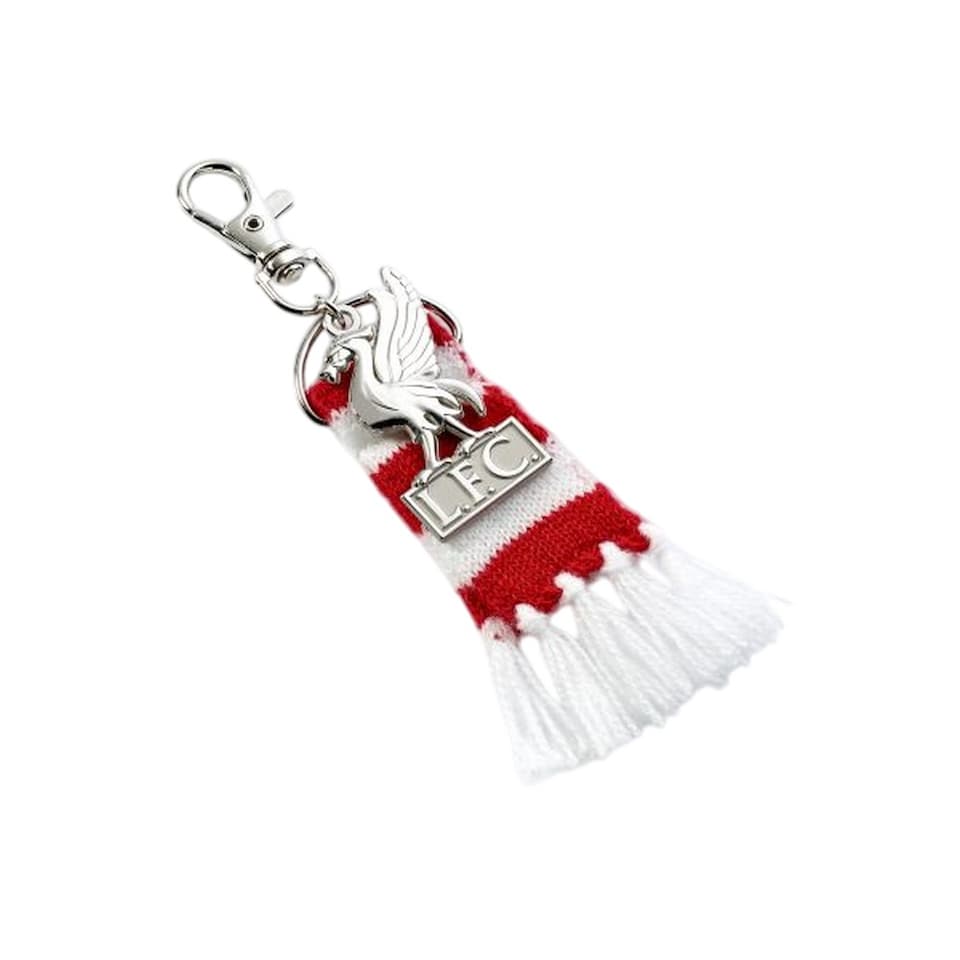 image 1 of Liverpool FC Stripe Crest Keyring | Red | Red/White | 1