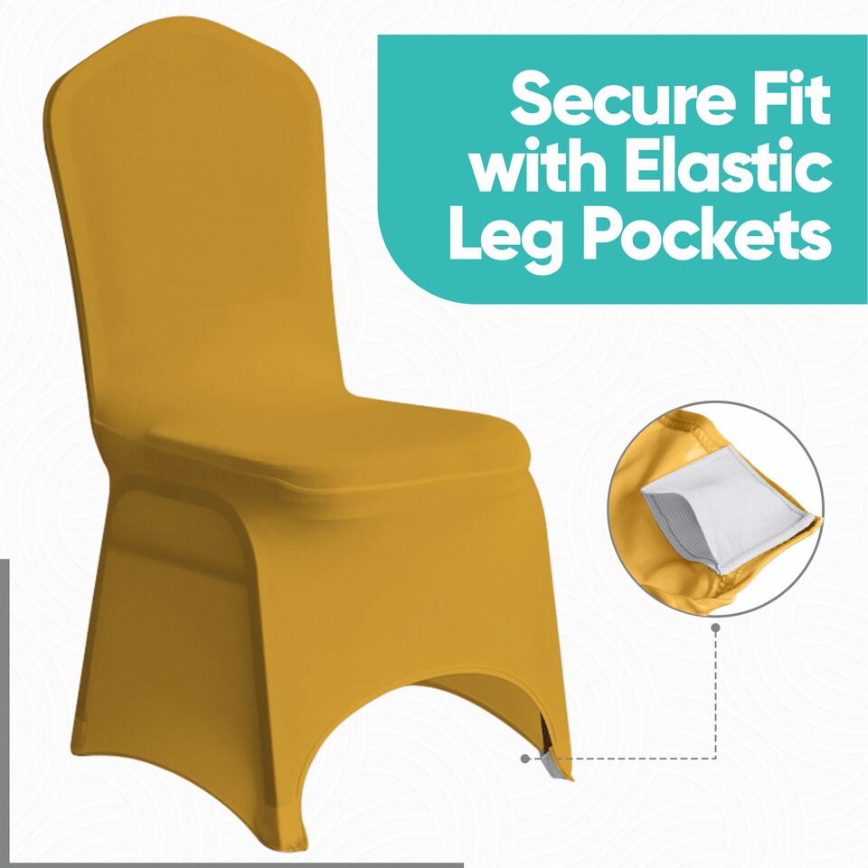 image 1 of Chair Cover Spandex Polyester Stretch Fabric Dining Slipcovers