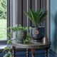 image 3 of Kew Leaf Embossed Cork Planter - Ceramic - L18 x W18 x H18 cm - Moss Green